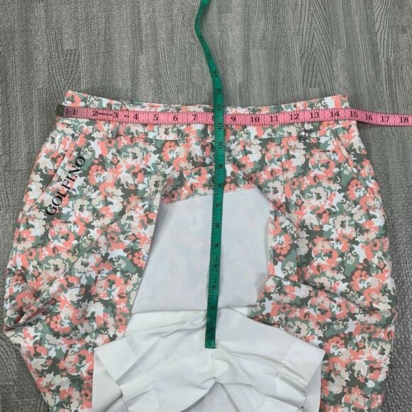 Golfino Skort Womens 6 Ivy Pink Match Play Floral Print Lined Side Zip Golf - Picture 7 of 15